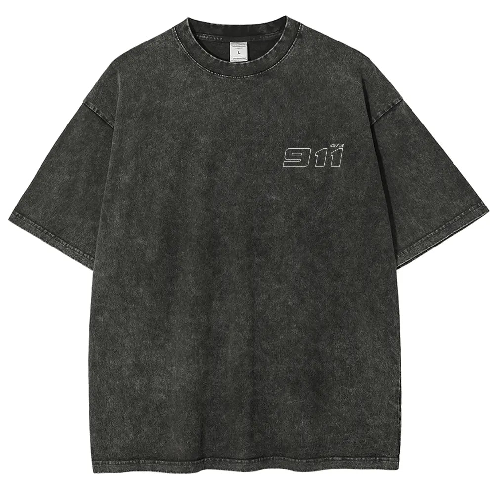 Men's 911 GT3 Racing Good Graphic Tees - Super Soft Washed Cotton Fashion Streetwear Round Neck Casual Top, Boyfriend Birthday Gift, Cool Guys Gifts, Gifts For Boyfriend, Cool Gifts For Guys - View 4