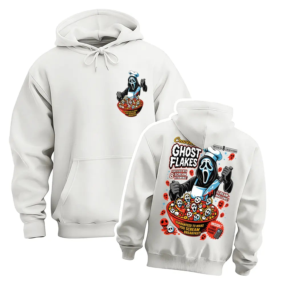 Men’s Vintage Halloween Ghost Graphic Hoodie, Funny Horror Front and Back Print Pullover Sweatshirt, Oversized Spooky Streetwear Hoodie for Halloween Party, Fall and Casual Daily Wear - View 9