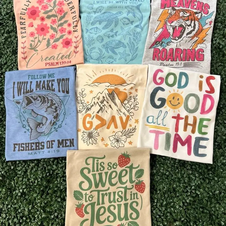 Women's Polyester-Cotton Christian Tops Collection - Summer Style Comfortable Tees, Buy 1 or All Options - View 10