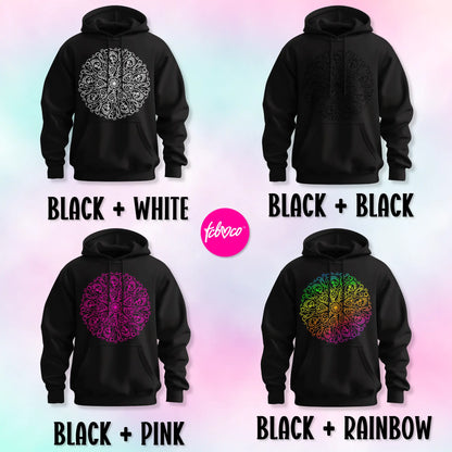 Curse Word Mandala Hoodie - Graphic Hoodie with Unique Design for Casual Wear - View 2