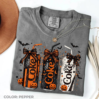 Comfort Colors Halloween Soda Can Shirt, Spooky Drink Tee, Pumpkin Can Shirt, Cute Halloween Shirt, Fall Shirt, Spooky Season Shirt - View 6