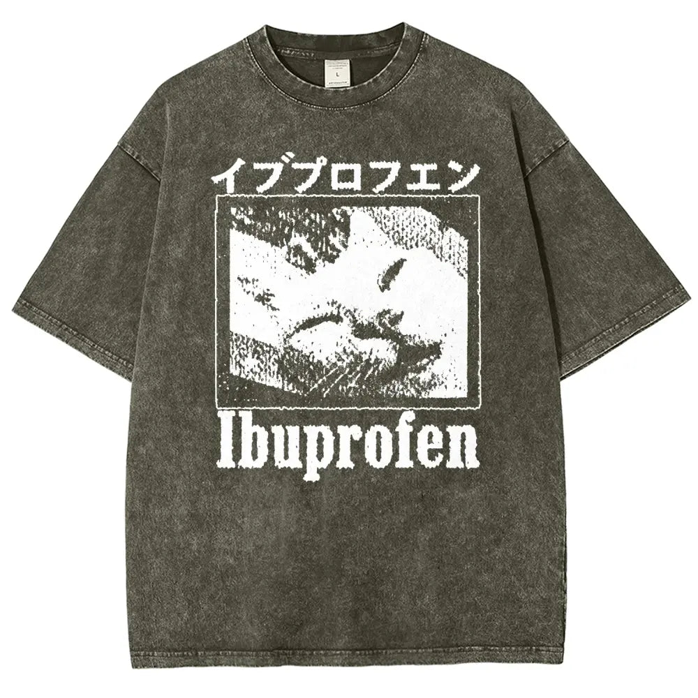 Men's 100% Cotton Vintage Graphic T-Shirt - Retro Noise Grain Stippled Texture, Square Box Frame Sleepy Cat Portrait, Pre-Shrunken Multi-Size (Up to 3XL) Summer Casual Oversized Round Neck Top, Graphic Shirts, Men's Clothing - View 11