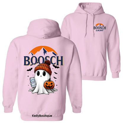 Halloween Boosch Cute Boo Boo Ghost Pumpkin Hoodie, Trendy Halloween Costume Spooky Season 2 Sided Graphic Design Unisex Cotton Pullover Hoodie for Women for Men Womenswear Menswear - View 18