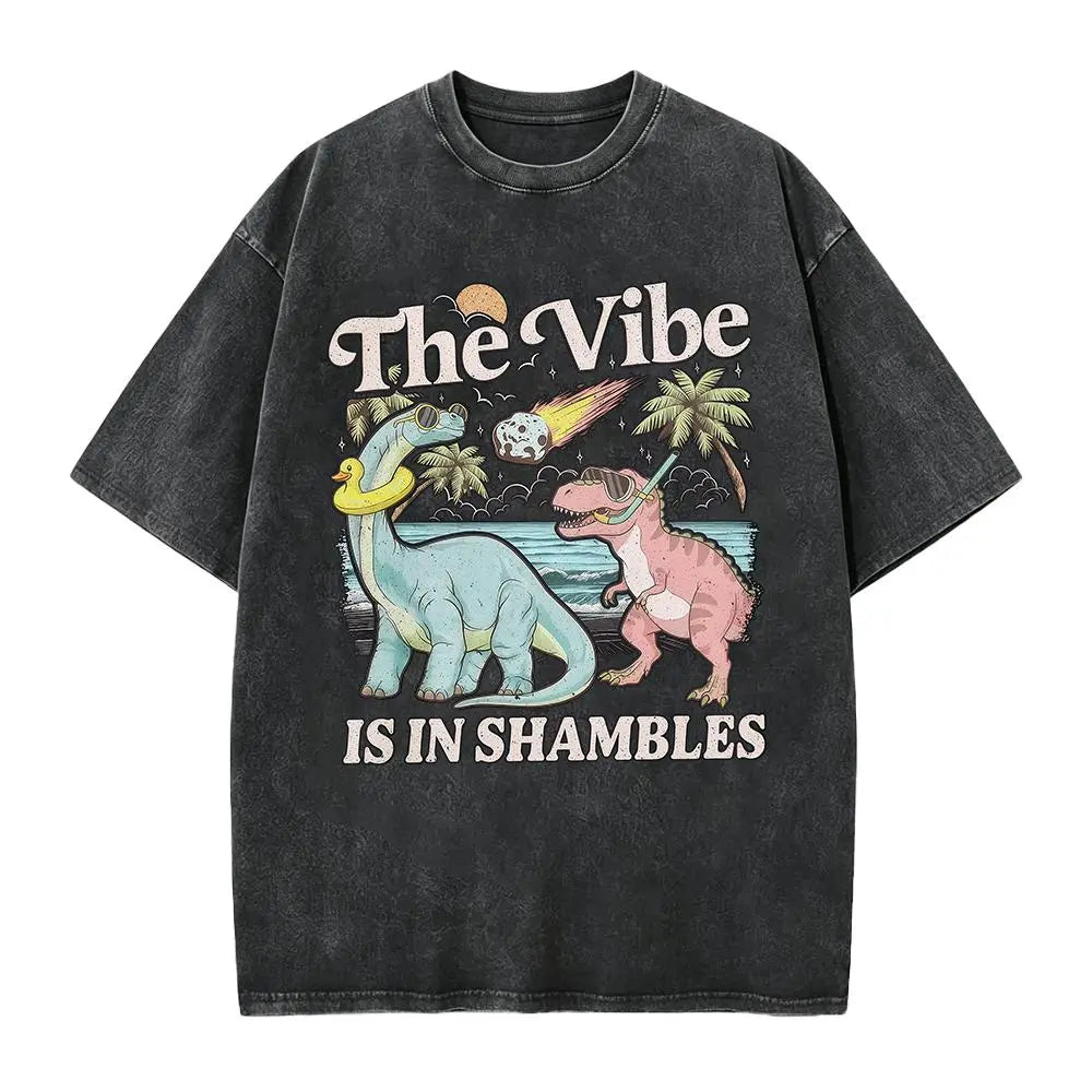 The Vibe Is In Shambles TShirt, Funny Dinosaur Sweatshirt, Cute Mental Health Tee Gift, Gift For Her - View 8
