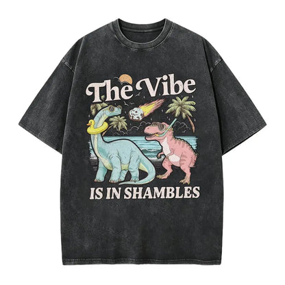 The Vibe Is In Shambles TShirt, Funny Dinosaur Sweatshirt, Cute Mental Health Tee Gift, Gift For Her - View 8
