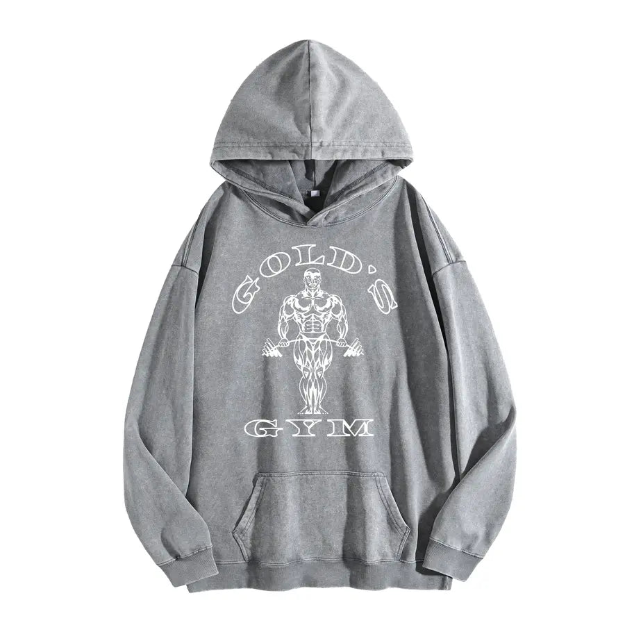 Holafish GYM Print Acid Wash Hoodie 2 Patterns To Choose Minimalist Hoodie Essential For Fitness Enthusiasts Vintage 2026 Unisex Sweatshirt Oversized Loose Fit Winter Warm Streetwear Casual Tunic graphic - View 17