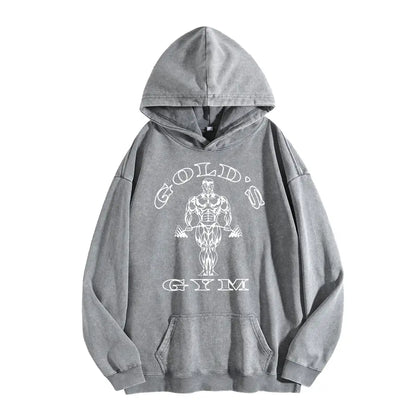 Holafish GYM Print Acid Wash Hoodie 2 Patterns To Choose Minimalist Hoodie Essential For Fitness Enthusiasts Vintage 2026 Unisex Sweatshirt Oversized Loose Fit Winter Warm Streetwear Casual Tunic graphic - View 17