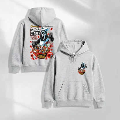 Men’s Vintage Halloween Ghost Graphic Hoodie, Funny Horror Front and Back Print Pullover Sweatshirt, Oversized Spooky Streetwear Hoodie for Halloween Party, Fall and Casual Daily Wear - View 12